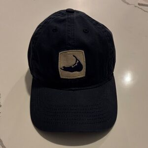Nantucket Navy Dad Hat with Island Logo - Excellent Condition!